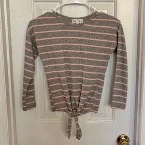 NINE 1 EIGHT Small(BNW/OT)Gray/Pink long sleeve T!
